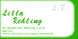 lilla rehling business card